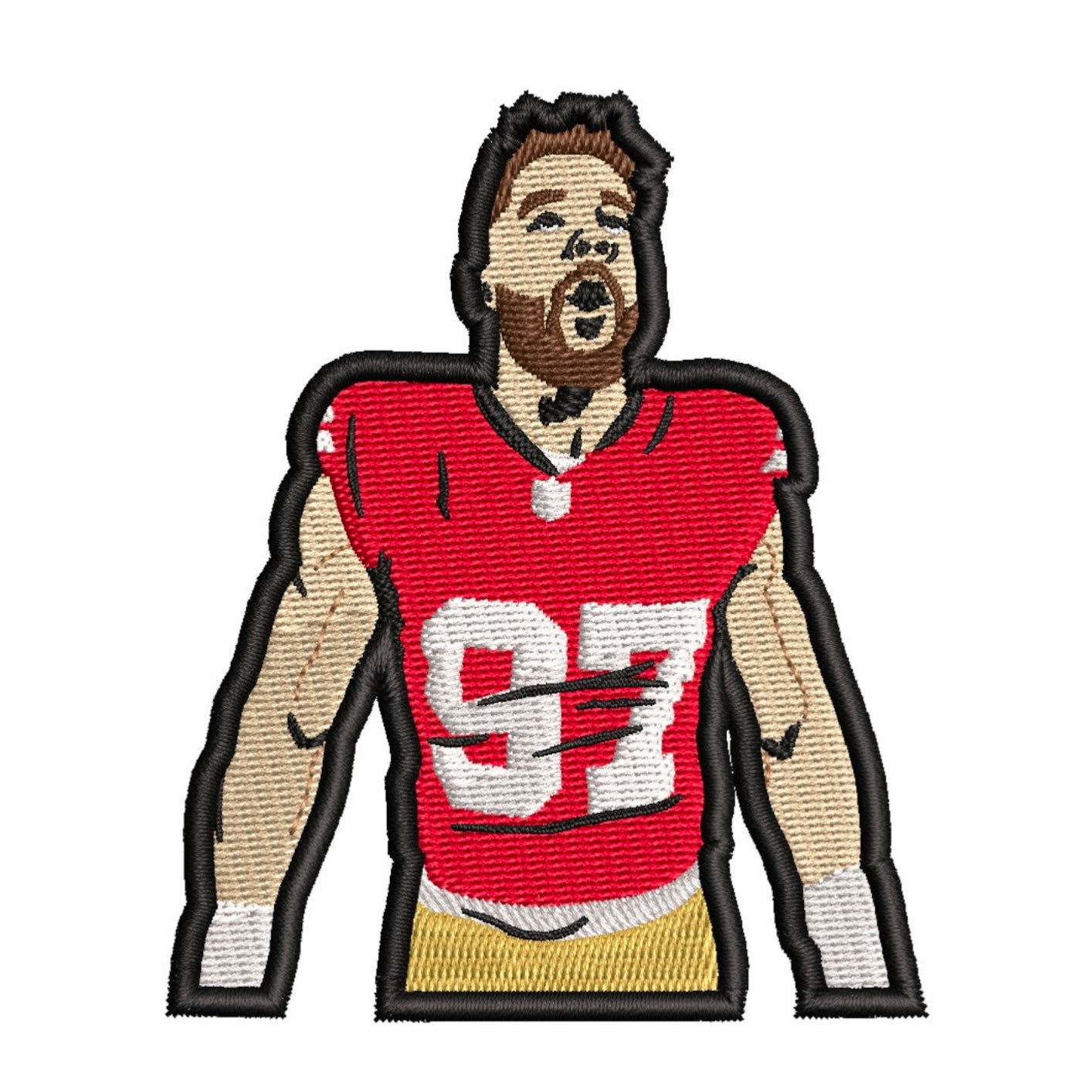 Bosa Inspired Football Embroidered Patch