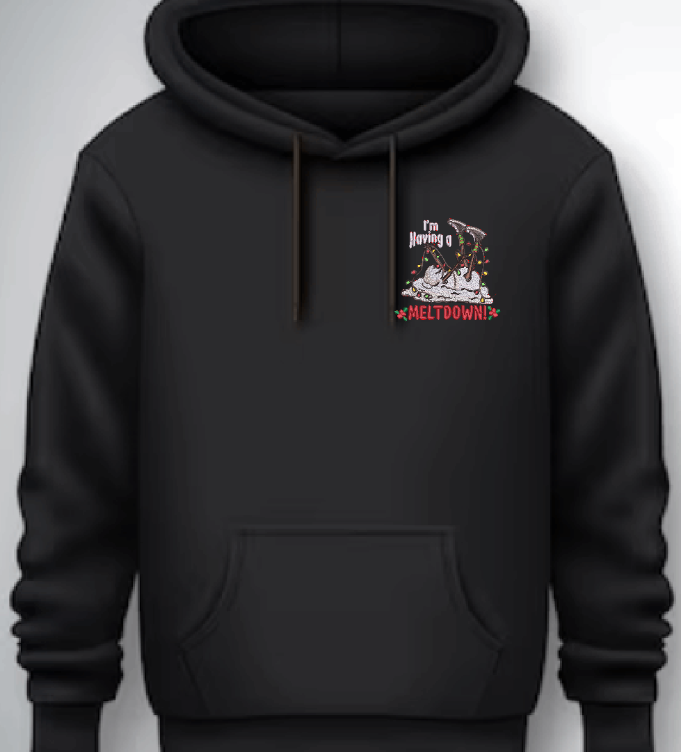 Embroidered Christmas Meltdown Hoodie