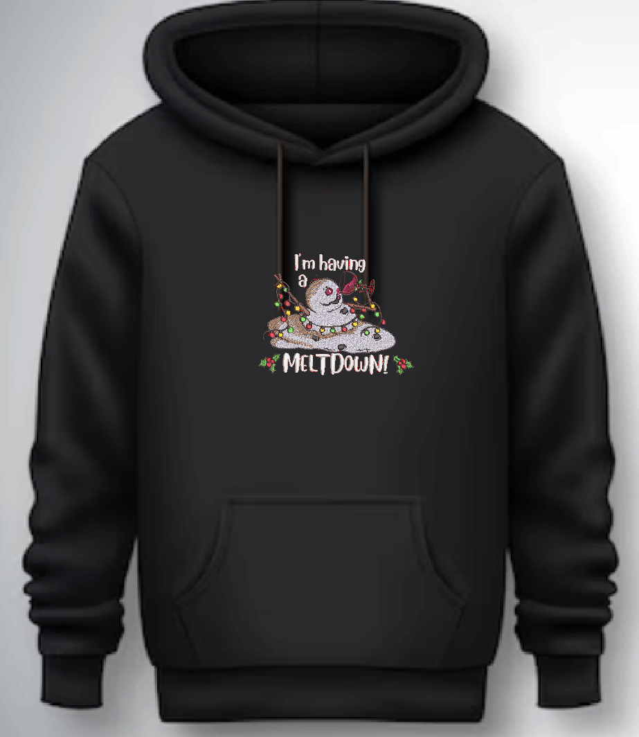 Embroidered Christmas Hoodie (Meltdown)