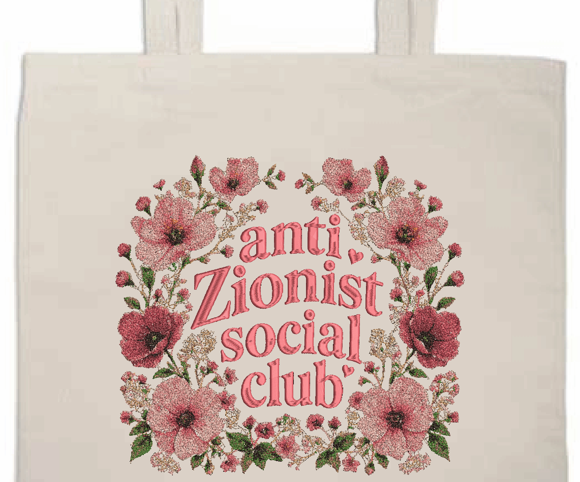 Anti-Zionist Embroidered Tote