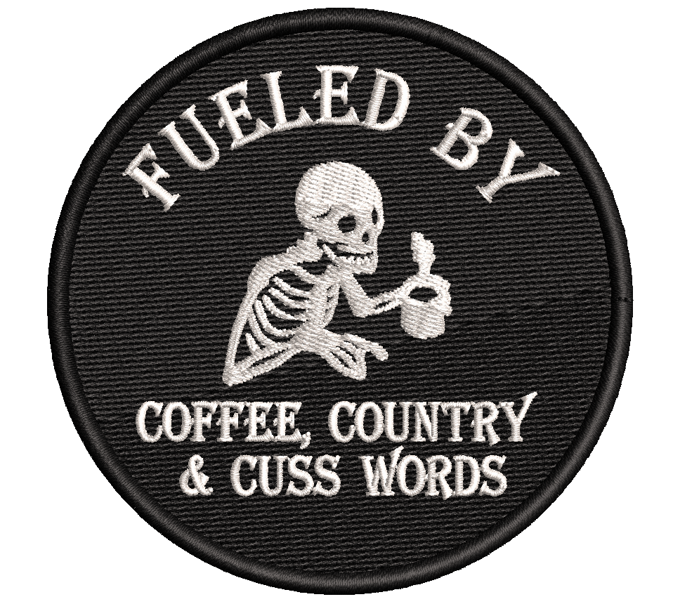 Fueled by Whiskey, Country, & Cuss Words Iron On Patch
