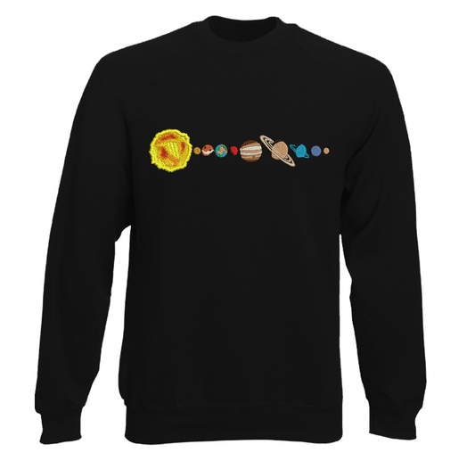 Planets Crewneck Sweater Embroidered