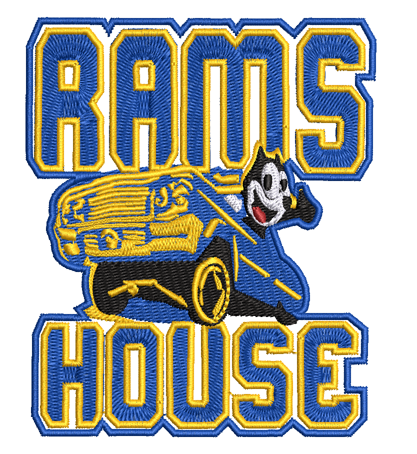 Rams Inspired Patch – Bluebroidery