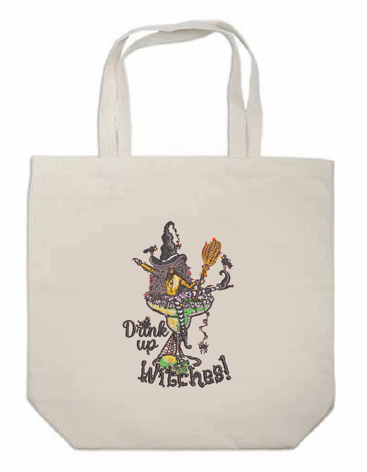 Halloween Embroidered Tote