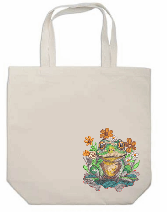 Frog & Flowers Tote
