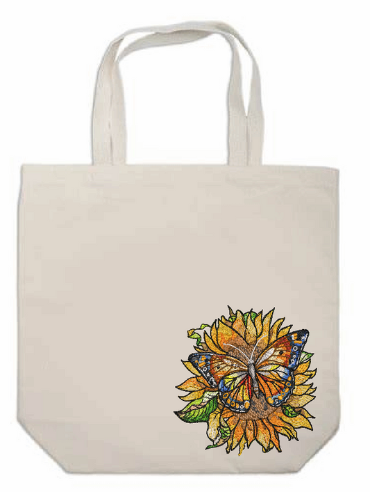 Sunflower Butterfly Tote