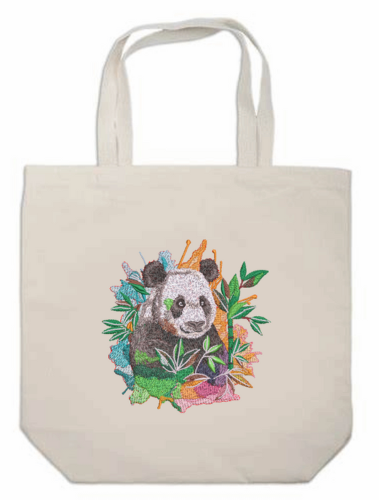 Panda Embroidered Tote