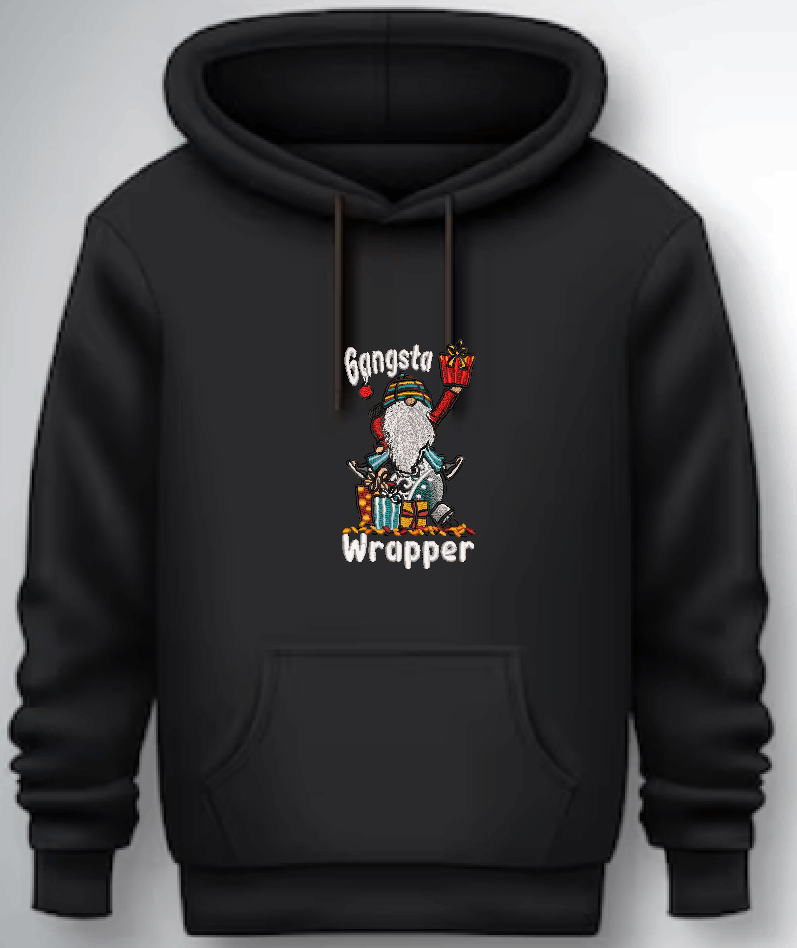 Gangsta Wrapper Embroidered Hoodie