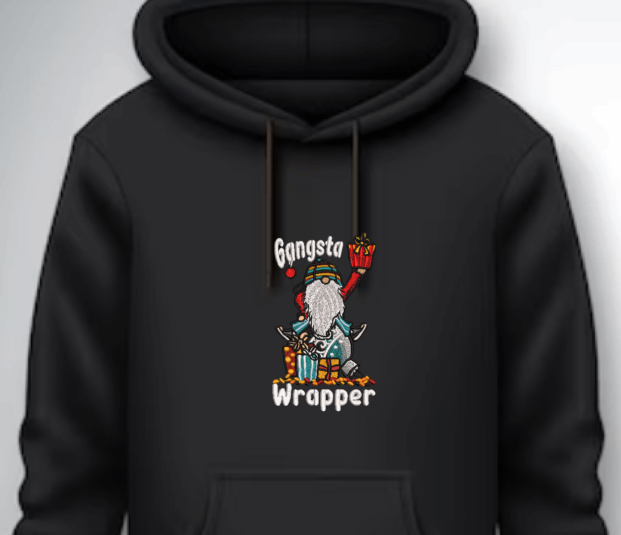 Gangsta Wrapper Embroidered Hoodie