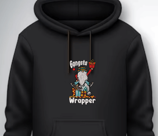 Gangsta Wrapper Embroidered Hoodie