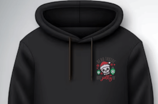 Dead Inside But Jolly AF Embroidered Hoodie