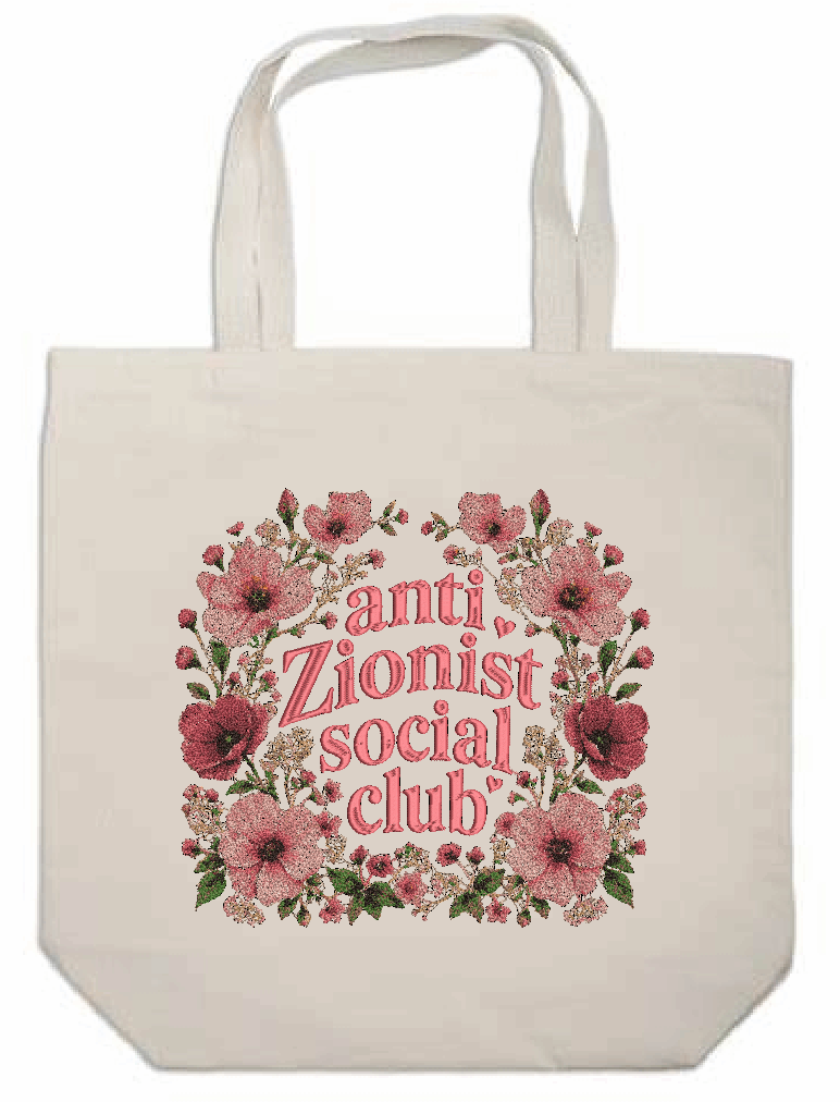 Anti-Zionist Embroidered Tote