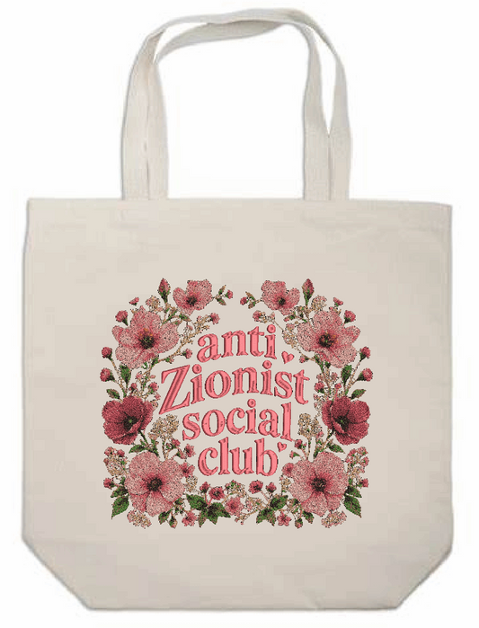 Anti-Zionist Embroidered Tote